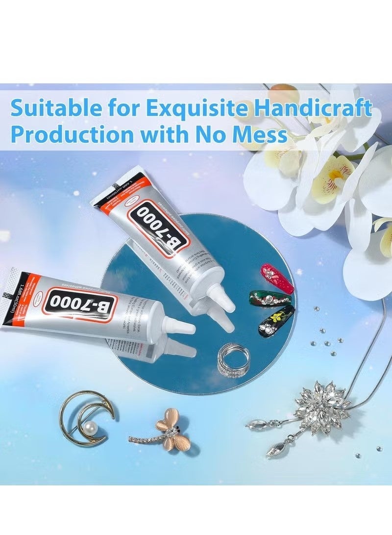 (عبوتان × ٥٠ مل) غراء فائق القوة B-7000، لاصق صناعي متعدد الاستخدامات B7000، مناسب لأعمال أحجار الراين، والملابس، والأحذية، والأقمشة، وصناعة المجوهرات، والهواتف المحمولة، والأجهزة اللوحية، والخشب، والمطاط، والجلود، والمنسوجات. - Image 4